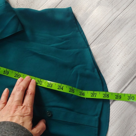 NWT MAURICES TEAL BUTTON DOWN - Picture 10 of 10